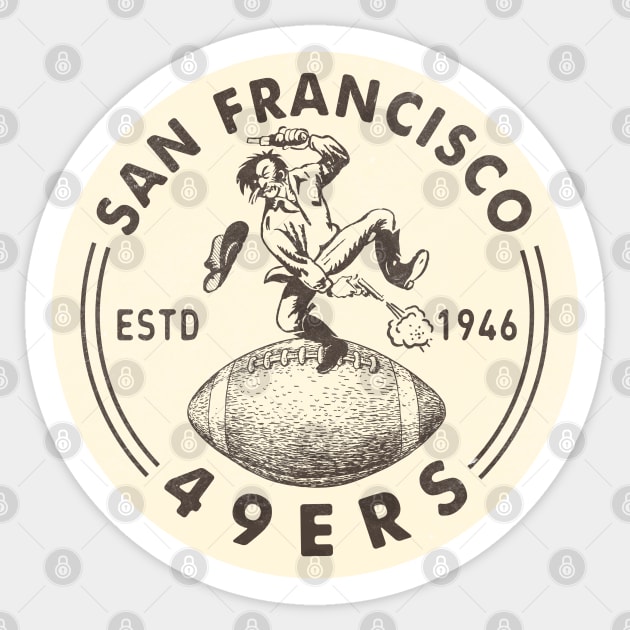 Vintage San Francisco 49ers Sticker by Buck Tee